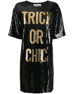 Платье футболка с пайетками Moschino
