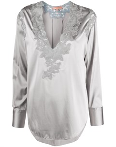 Кружевная блузка с цветочным узором Ermanno scervino