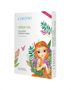 Маска для лица Green Tea Collagen 6 шт Limoni
