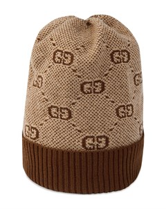 Вязаная шапка бини c узором GG Gucci kids