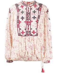 Блузка с цветочным принтом и вышивкой Isabel marant etoile