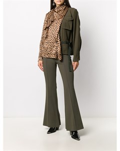 Куртка асимметричного кроя с леопардовым принтом Sacai