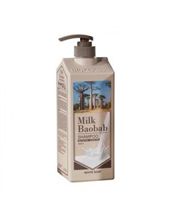 Шампунь для волос с ароматом белого мыла shampoo white soap Milk baobab