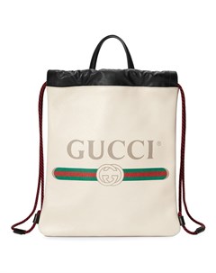 Рюкзак с принтом винтажного логотипа Gucci
