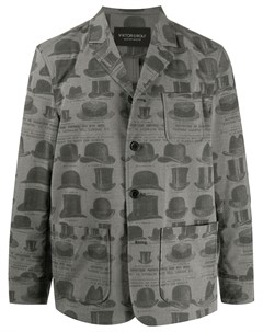 Однобортный пиджак с принтом Hat Viktor&rolf