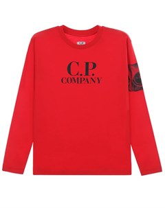 Красная толстовка с логотипом детская C.p. company