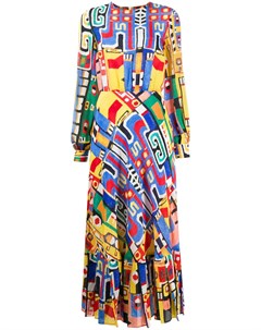 Платье с абстрактным принтом и складками Stella jean