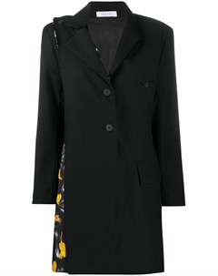 Однобортное пальто с контрастной вставкой Delada