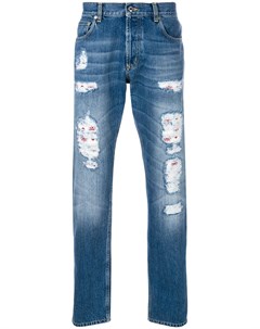 Прямые джинсы с эффектом потертости Alexander mcqueen
