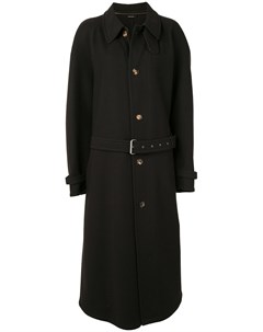 Пальто средней длины с поясом pre owned Hermès