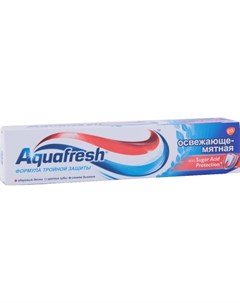 Аквафреш зубная паста 3 Освежающе Мятная 125мл Aquafresh