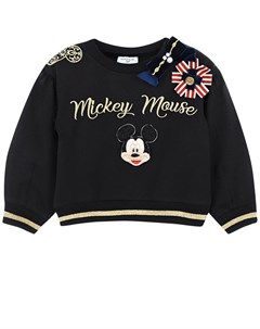 Свитшот с Mickey Mouse и помпонами детский Monnalisa