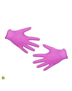 Перчатки нитриловые Стандарт M розовые 50 пар Клевер