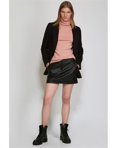 Короткая юбка из экокожи с боковыми карманами Vassa&co