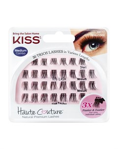 Накладные ресницы пучки Haute Couture Trio Lashes Цвет KHLC02GT длина средняя короткая Kiss