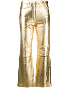 Расклешенные брюки с эффектом металлик Sandro paris