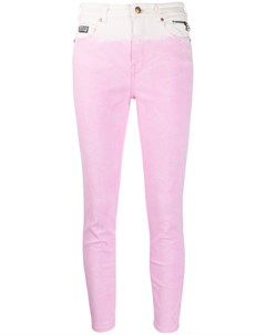 Двухцветные джинсы скинни Versace jeans couture
