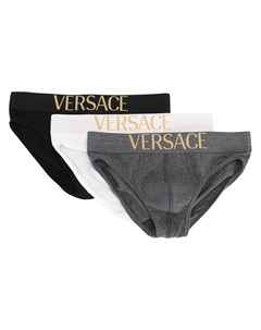 Комплект трусов с логотипом на поясе Versace