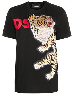 Футболка с нашивкой Tiger Dsquared2