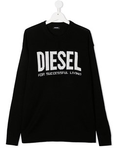 Джемпер с логотипом вязки интарсия Diesel kids