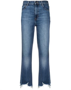 Укороченные джинсы с бахромой J brand