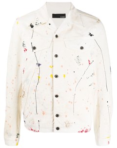 Джинсовая куртка с эффектом разбрызганной краски B-used