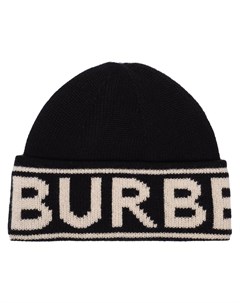 Кашемировая шапка бини с логотипом вязки интарсия Burberry