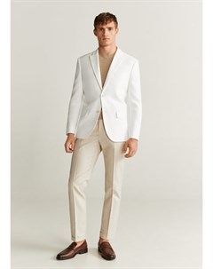 Структурный пиджак slim fit из хлопка White Mango