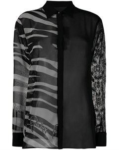 Полупрозрачная блузка с зебровым принтом Philipp plein