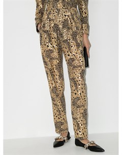 Зауженные брюки с леопардовым принтом Alessandra rich