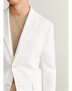 Структурный пиджак slim fit из хлопка White Mango