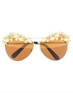 Декорированные солнцезащитные очки авиаторы Sunshine Philipp plein