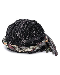 Плетеная шляпа с пайетками Saint laurent