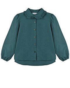 Зеленая блуза в мелкую клетку детская Paade mode