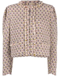 Твидовый пиджак с цветочным узором Isabel marant