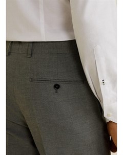 Костюмные брюки slim fit с мелкой фактурной выделкой Brasilia Mango