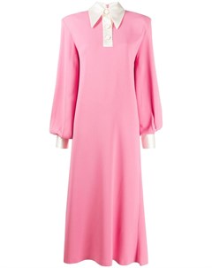 Двухцветное платье макси с воротником Rowen rose