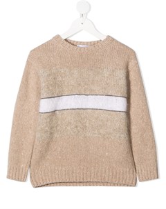 Вязаный джемпер с полосками Brunello cucinelli kids