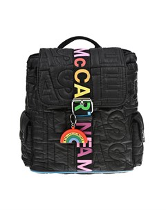 Черный рюкзак с разноцветным логотипом 27x27x10 см детский Stella mccartney
