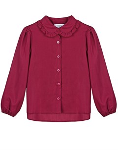 Бордовая блуза в мелкую клетку детская Paade mode
