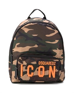 Рюкзак с камуфляжным принтом и логотипом Dsquared2 kids