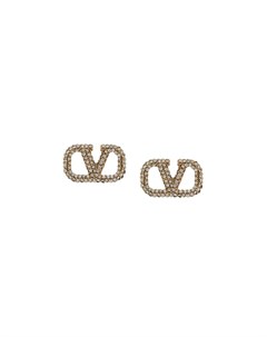 Серьги с кристаллами и логотипом VLogo Valentino garavani
