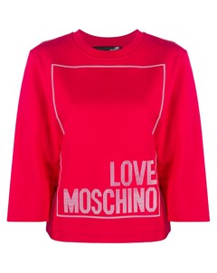 Топ с круглым вырезом и логотипом Love moschino
