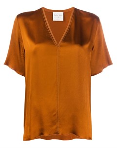 Атласная блузка с короткими рукавами Forte forte
