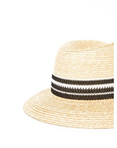 Соломенная шляпа с лентой в полоску Ermanno scervino