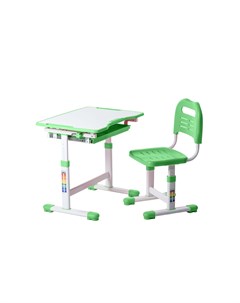 Sole Комплект парта и стул трансформеры Цвет столешницы Зеленый Цвет ножек стола Белый Fundesk