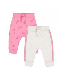 Спортивные брюки Сердца 2 шт белый розовый Mothercare