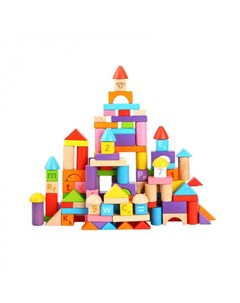 Деревянная игрушка Кубики Буквы и цифры 135 шт Tooky toy