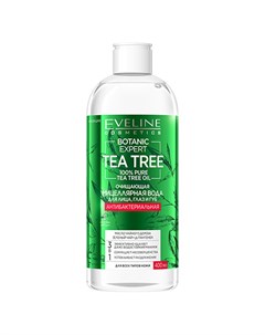 Мицеллярная вода BOTANIC EXPERT TEA TREE 3 в 1 антибактериальная очищающая 400 мл Eveline