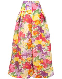 Широкие брюки с цветочным принтом Carolina herrera
